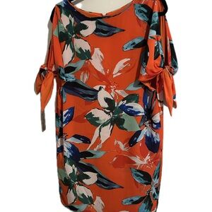 Vince Camuto Orange Floral Dress